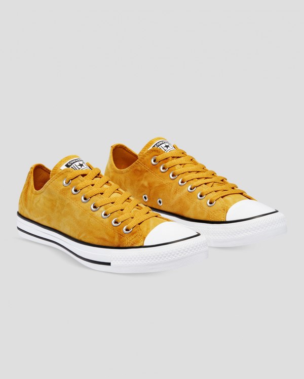 Converse Chuck Taylor All Star Summer Daze Wash Gul Sko Danmark - Converse Lave Sneakers Herre - 541